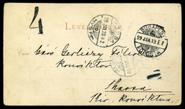 BUDAPEST 1899. Litho Képeslap Kassára Küldve , Portó Bélyegzéssel - Used Stamps