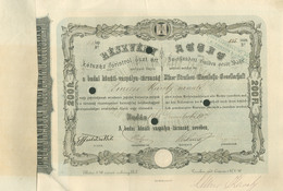 BUDAI KÖZÚTI VASPÁLYA TÁRSASÁG Részvény 1868 / Share, City Rail Co. Of Buda - Zonder Classificatie