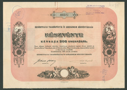 ERZSÉBETFALVA Takarékpénztár, Részvény 1922 - Non Classificati