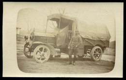 I. VH Gépkocsizó Alakulat Fotós Képeslap, Kraftwagenkolonne  / WW I. Motor-pool Formation Photo Vintage Pic. P.card Kraf - Hongarije