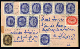TÁPIÓSZELE 1946. Dekoratív Infla Levlap Kőszegre / Period16 Domestic Postcard 12 Stamps Tapioszele To Koszeg - Brieven En Documenten