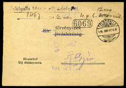 FELSŐGALLA 1946.06. Vevény Javított Kp. Bérmentesítéssel / Period20 Domestic Receipt MISTAKE +cash Payment 12.000milP Fe - Brieven En Documenten