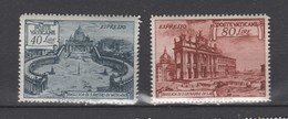 VATICAN  1949  N °11 / 12  Neuf X  2 Valeurs Série Compl. - Priority Mail