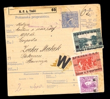 Bosnia And Herzegovina SHS - Parcel Card Sent From Postal Agency Bosanska Blatnica Via Teslić To Pakrac, Rare Cancel Of - Bosnie-Herzegovine