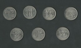 N.7 Monete Quarters Dollar Differenti United States Of America Anno 1999-2004 –(59) - Andere - Amerika