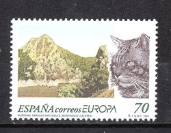Spagna - 1999. Parco Naturale E Testa Di Gatto. Natural Park And Cat Head. MNH - Hauskatzen