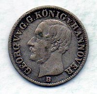 GERMAN STATES - HANNOVER, 1/12 Thaler, Silver, Year 1853, KM #219 - Piccole Monete & Altre Suddivisioni