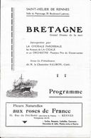 Programme: Bretagne, Grand Drame De La Mer Par La Chorale Paroissiale De St Saint-Hélier De Rennes - Programas