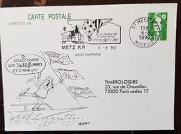 FRANCE. Ballons, Montgolfières, Flamme Illustrée Sur Entier Postal Challenge PILATRE DE ROZIER Metz 06/08/1990 - Montgolfier