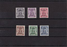 TIMBRES BELGIQUE Préoblitérés  PRE 387/392XX - Typo Precancels 1936-51 (Small Seal Of The State)