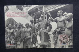 DAHOMEY - Affranchissement Type Groupe De Cotonou Sur Carte Postale En 1910 - L 51962 - Brieven En Documenten