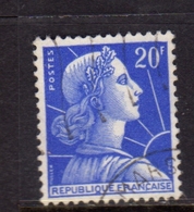 FRANCE FRANCIA 1955 1959 MARIANNE MARIANNA ALLA NEF 20f USATO USED OBLITERE' - 1959-1960 Marianne à La Nef