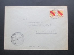 Französische Zone Saarland 1947 Nr. 4 MeF (2) Ortsbrief Saarbrücken - Altri & Non Classificati