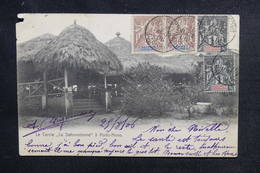 DAHOMEY - Affranchissement Type Groupe De Porto Novo Sur Carte Postale En 1906 Pour La France - L 51968 - Cartas & Documentos