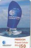 CARAIB : CAR04A EC$150 FREEDOM 1 Sailer Blue USED Exp: 31 JAN 2000 - Vierges (îles)