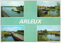 Delcampe - Carte Postale 59. Arleux   Les Péniches Trés Beau Plan - Arleux