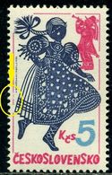 Czechoslovakia 1980 Paper Cuts,Dancer,Clarinetist,Music,Mi.2582,MNH,ERROR - Plaatfouten En Curiosa