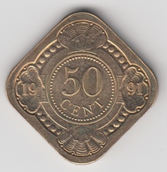 @Y@    Nederlandse Antillen   50  Cent  1991 ( 4705 ) - Netherlands Antilles