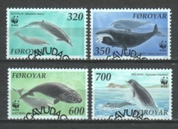 Faroe Islands 1990 Mi 203-206 WWF WHALES DOLPHINS - Gebraucht