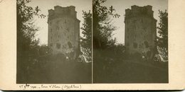 LES TOURS D ELVEN   *** PHOTO ANCIENNE STEREOSCOPIQUE PRISE LE 01/10/1901 *** PERSONNAGES *** - Elven