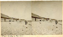 PORT LOUIS  *** SUR LA PLAGE   PRISE LE 07/10/1901 *** STEREOSCOPIQUE *** - Port Louis