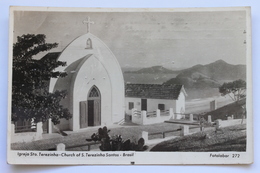 Delcampe - Igreja Sta. Terezinha, Church Of S. Terezinha, Santos, Brasil Brazil, 1954, Real Photo Postcard - Sonstige