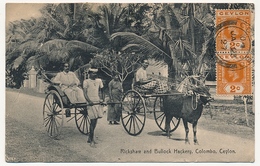 CPA - SRI LANKA (Ceylan) - COLOMBO - Rickshaw And Bullock Hackery - Timbrée Coté Vue - Sri Lanka (Ceylon)
