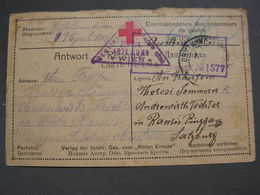 Russland Rotes Kreuz Karte 1917 Nach Salzburg - Lettres & Documents