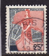 FRANCE FRANCIA 1959 MARIANNE ALLA NEF AND SHIP OF STATE MARIANNA FR 0.25c USATO USED OBLITERE' - 1959-1960 Marianne (am Bug)