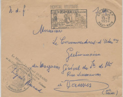 ALSACE - 1958 - HOPITAL MILITAIRE BAUR 264 De COLMAR - ENVELOPPE FM => VANVES - Military Postmarks From 1900 (out Of Wars Periods)