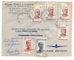 Madagascar Lettre Avion 1951 Paoli & Fakra Airmail Cover Duchesne Gallieni - Brieven En Documenten
