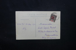 GRANDE COMORE - Affranchissement Type Groupe Surchargé De Nossi Bé Sur Carte Postale En 1914 Pour La France - L 52073 - Storia Postale