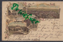 LITHOGRAPHIE: Gruss Aus ZWEIBRÜCKEN, Pfalz, Um 1896,  Stadtansicht, Bahnhof, Schloss, Hauptstraße - Zweibruecken