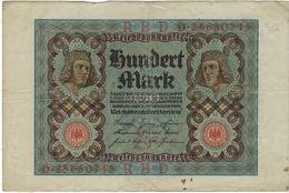 Billet De Banque Allemagne  Valeur 100  Marks  Berlin 1920 Reichsbanknote - 100 Mark