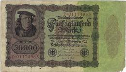 Billet De Banque Allemagne  Valeur 50000  Marks  Berlin 1922 Reichsbanknote - 50.000 Mark