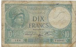Billet De Banque France 10 Francs Minerve Annee 1941 - 10 F 1916-1942 ''Minerve''