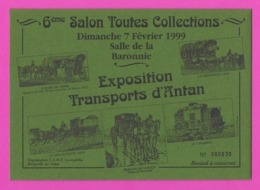 Buvard.  Salon Collections 1999 à Bretteville Sur Odon (14).   Exposition Transports D'Antan. - Trasporti