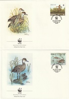 Bahamas WWF DUCK DUCKS 4x FDC 1988 - Canards