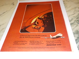 ANCIENNE PUBLICITE  BOEING 747   1972 - Pubblicità