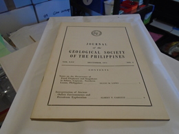 GEOLOGICAL SOCIETY OF PHILIPPINES VOL XXV DEC 71 N° 4  OOLITIC, FOSSIL ELEPHANTS, STEGODONS IN SOLANA CAGAYAN LUZON... - Geowissenschaften
