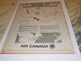 ANCIENNE PUBLICITE VOL  AIR CANADA 1971 - Pubblicità