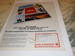 ANCIENNE PUBLICITE CATALOGUE AIR CANADA 1971 - Pubblicità