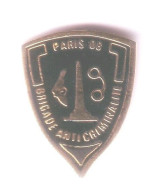 P148 Pin's POLICE Brigade Anti-criminalité PARIS 8 Thème Prison Pistolet Menottes Achat Immédiat Immédiat - Police