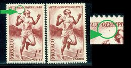 Monaco 1948 London Summer Olympics,Running,Competition,Mi.340 X2,MNH,ERROR - Zomer 1948: Londen