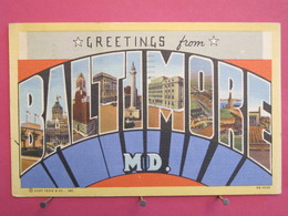 Visuel Très Peu Courant - USA - Maryland - Greetings From Baltimore - Joli Timbre - 1951 - Recto Verso - Baltimore