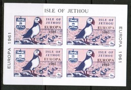 ISLE Of JETHOU  Scott # UNLISTED** VF MINT NH 1961 EUROPA Souvenir Sheet (SS-546) - Local Issues