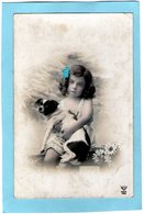Petite Fille Avec Son Chien - 1910 - - Autres