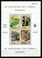 (J) - ANDORRE - Viguerie épiscopale - 50ème Anniversaire De La Poste Espagnole - 1928-1978 - Vicariato Episcopale