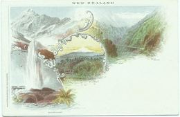 Nouvelle-Zélande 1897 - The Waikite Geyser – Mont Egmont Taranaki (Volcan) – Eau Phréatique, Gaz Volcaniques - Storia Postale