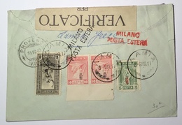 LAMIA 1917 Charity Social Welfare Issue Etc Censored CENSURA Cover>Provence Schweiz (VD) Via Italia(Greece Grèce Lettre - Briefe U. Dokumente